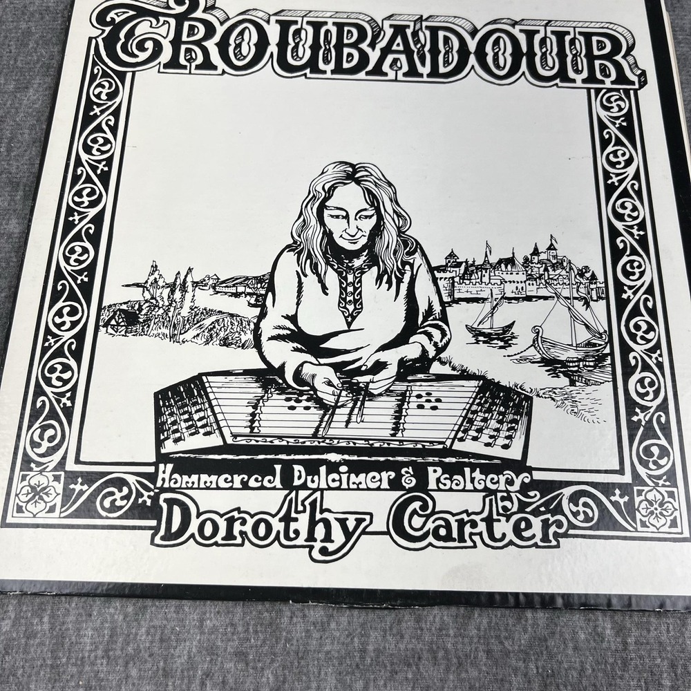 Dorothy‎ Carter Vinyl Record Troubadour LP Album Folk Celeste 12" Black Medieval